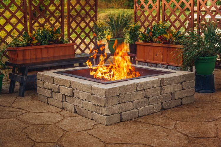Pleasant Hearth 36" Square Solid Steel Fire Ring - OFW421FR thumbnail 2
