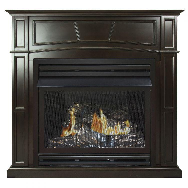 Pleasant Hearth 46 in. LP Full Size Tobacco VF Fireplace System 32K BTU - VFF-PH32LP