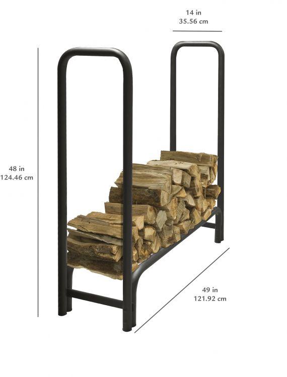 Pleasant Hearth 4FT Heavy Duty Log Rack with Half Cover - LS938-48SC-K thumbnail 3