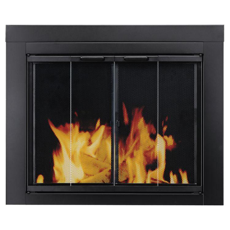 Pleasant Hearth AT-1000 Ascot Fireplace Glass Door - Black