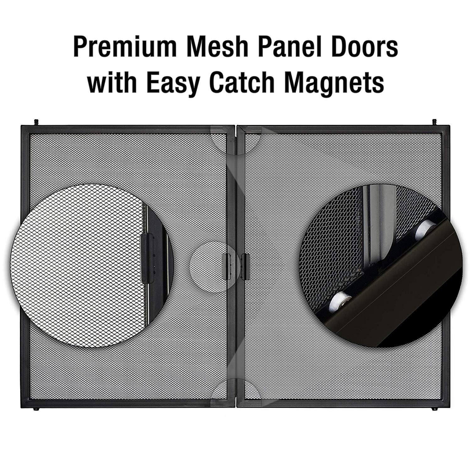 Pleasant Hearth Craton Fireplace Glass Door - Gunmetal thumbnail 4