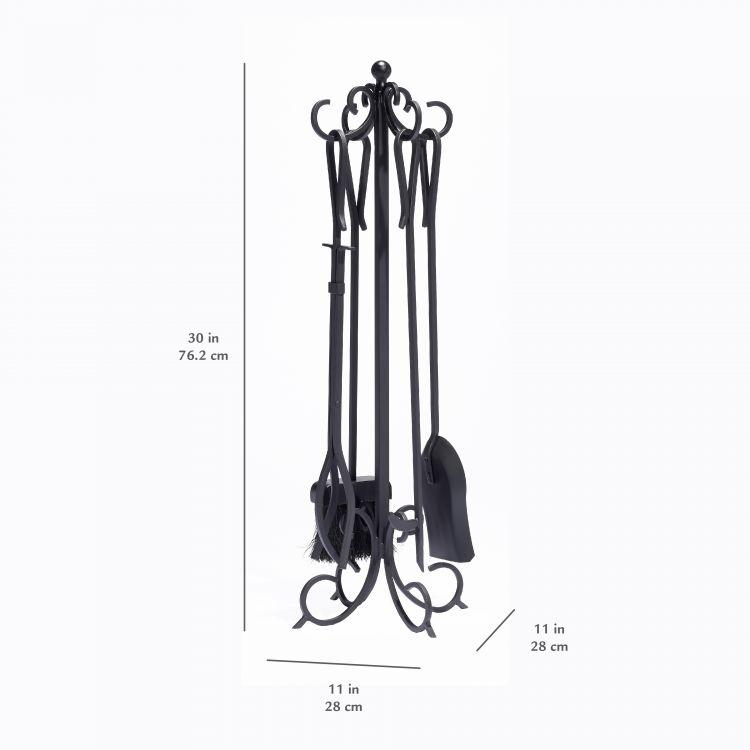 Pleasant Hearth Scroll 5 PC Fireplace Toolset - FA995TC thumbnail 3