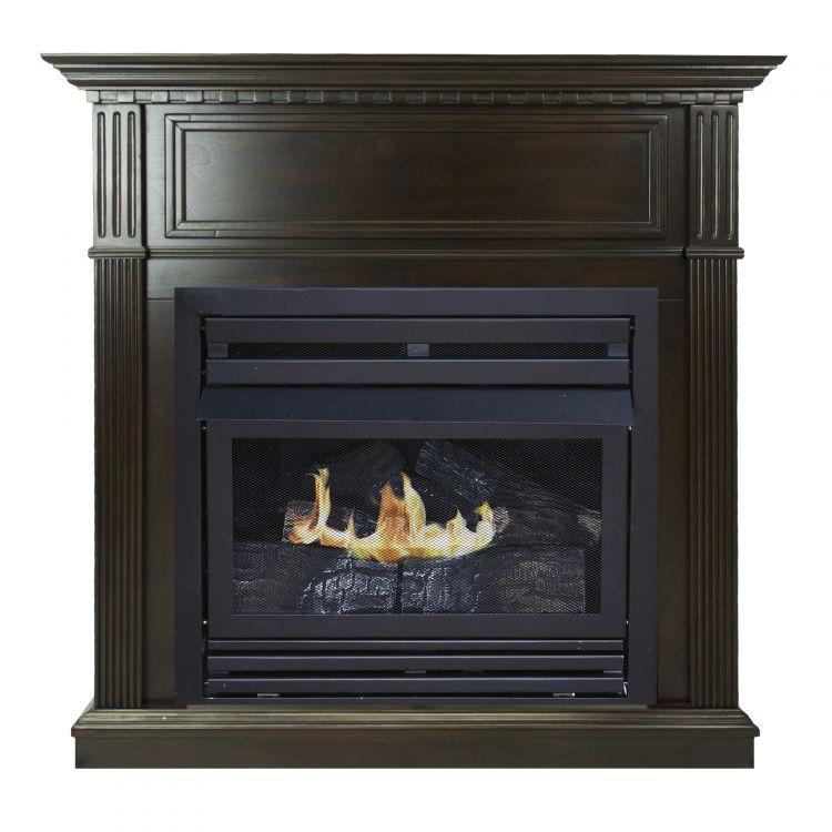 Pleasant Hearth 42 in. Natural Gas Intermediate Tobacco VF Fireplace System 27.5K BTU - VFF-PH26NG-T1