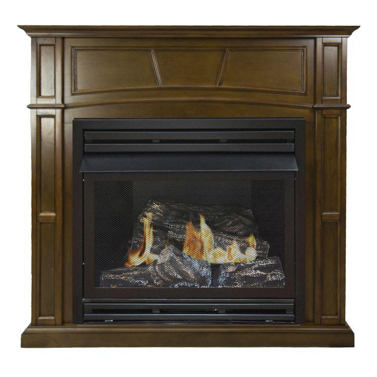 Pleasant Hearth 46 in. Natural Gas Full Size Heritage VF Fireplace System 32K BTU - VFF-PH32NG-H1