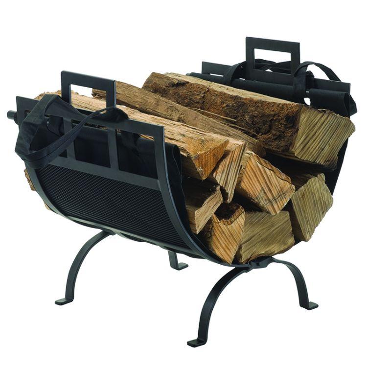 Pleasant Hearth Log Holder with Canvas Tote - 1085